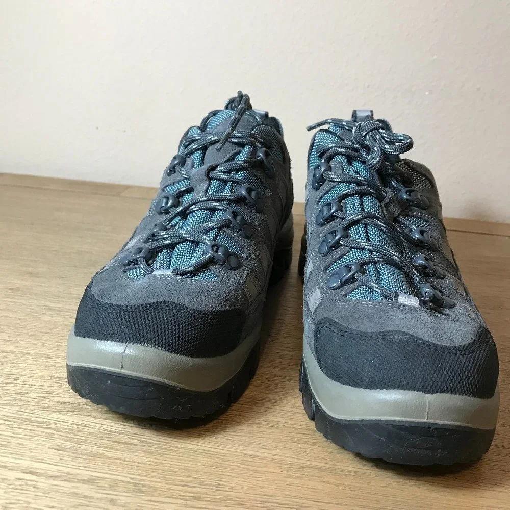 L.L.Bean Gore-Tex Hiking Shoes Vibram Soles Grey/Blue - Picture 5 of 8